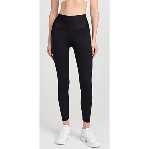 Year of Ours Ribbed 7/8 Leggings Black-sz Large - Picture 1 of 8